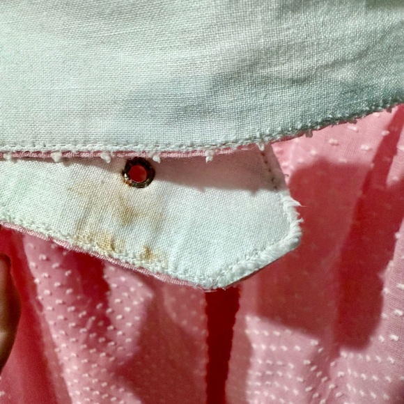 Vintage 1950s Pink Swiss Dot Dress | Fashion Frocks | Belted | Size M (6–8) - Picture 8 of 8